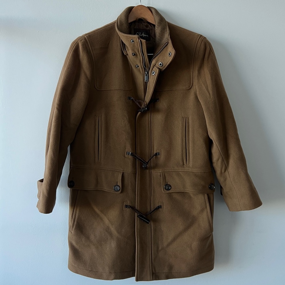Vintage Cole Haan Men’s Duffel Brown Duffle Coat - Small